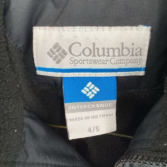 Youth Columbia Bugaboo Interchange Full zip Fleece Jacket 4-5 Black - Picture 3 of 3